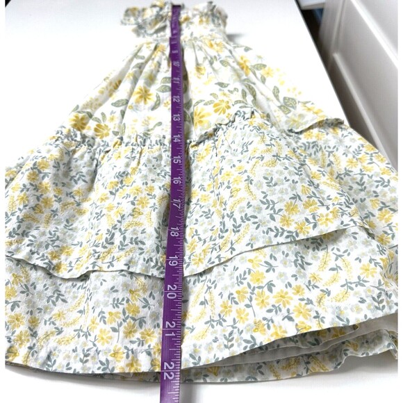 Tahari Tiered Ruffle Dress Girls Toddler 3T Lined Smocked Bows Prairie Floral - Picture 12 of 12